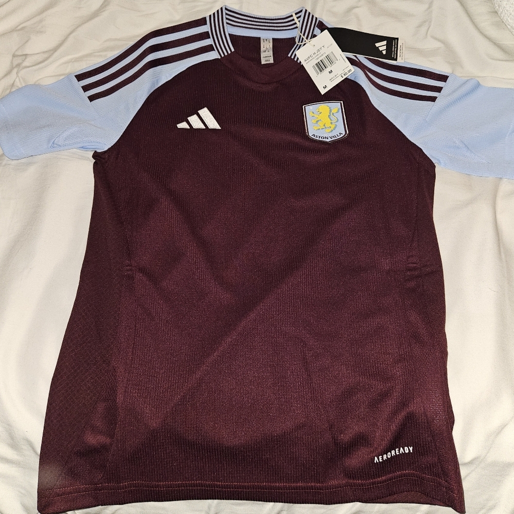Adidas Aston Villa youth home jersey. Size M.